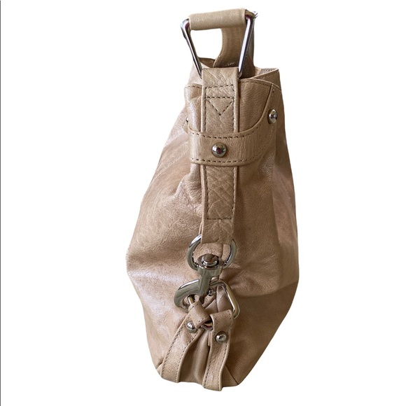 Rebecca Minkoff Nikki Camel Light Tan Silver Studded Handbag Hobo Purse - Picture 7 of 16